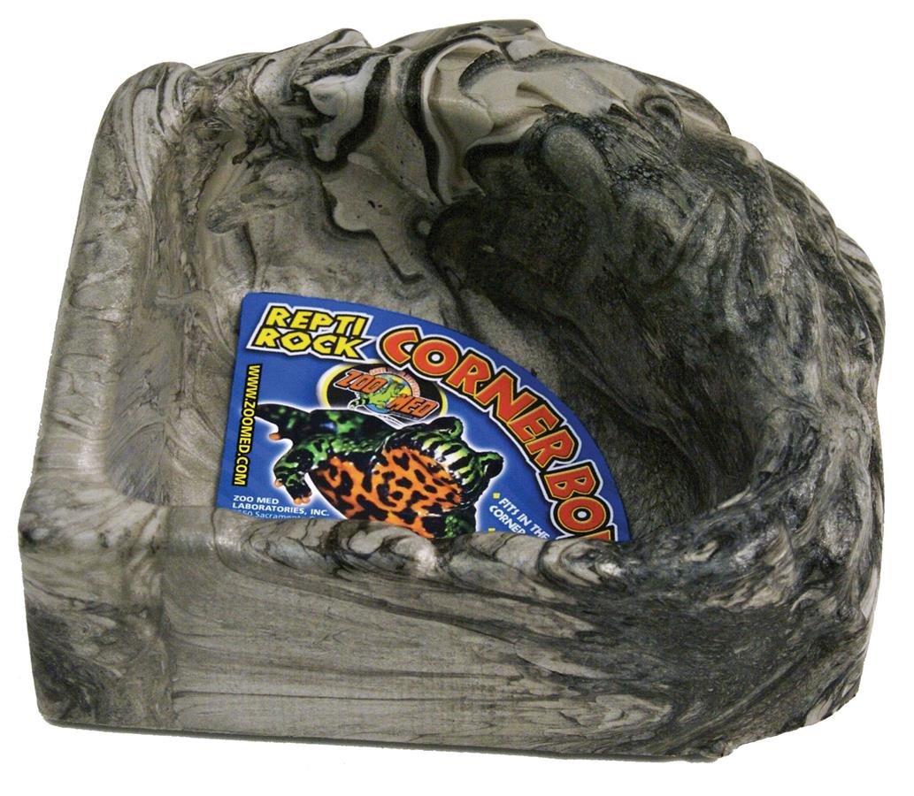 Zoo Med Reptile Rock Corner Water Dish, Large Assorted colors