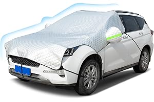 BORDAN Premium 5 Layer Windshield Cover for Ice and Snow, Upgraded Lengthen Windshield Snow Cover, Waterproof Anti-Scratch Frost Guard Windshield Cover