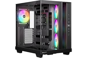 be quiet! Light Base 500 LX Black PC case, Fully windowed Front and Side Panel, Show case, Dual Chamber Design, ARGB Fan hub,