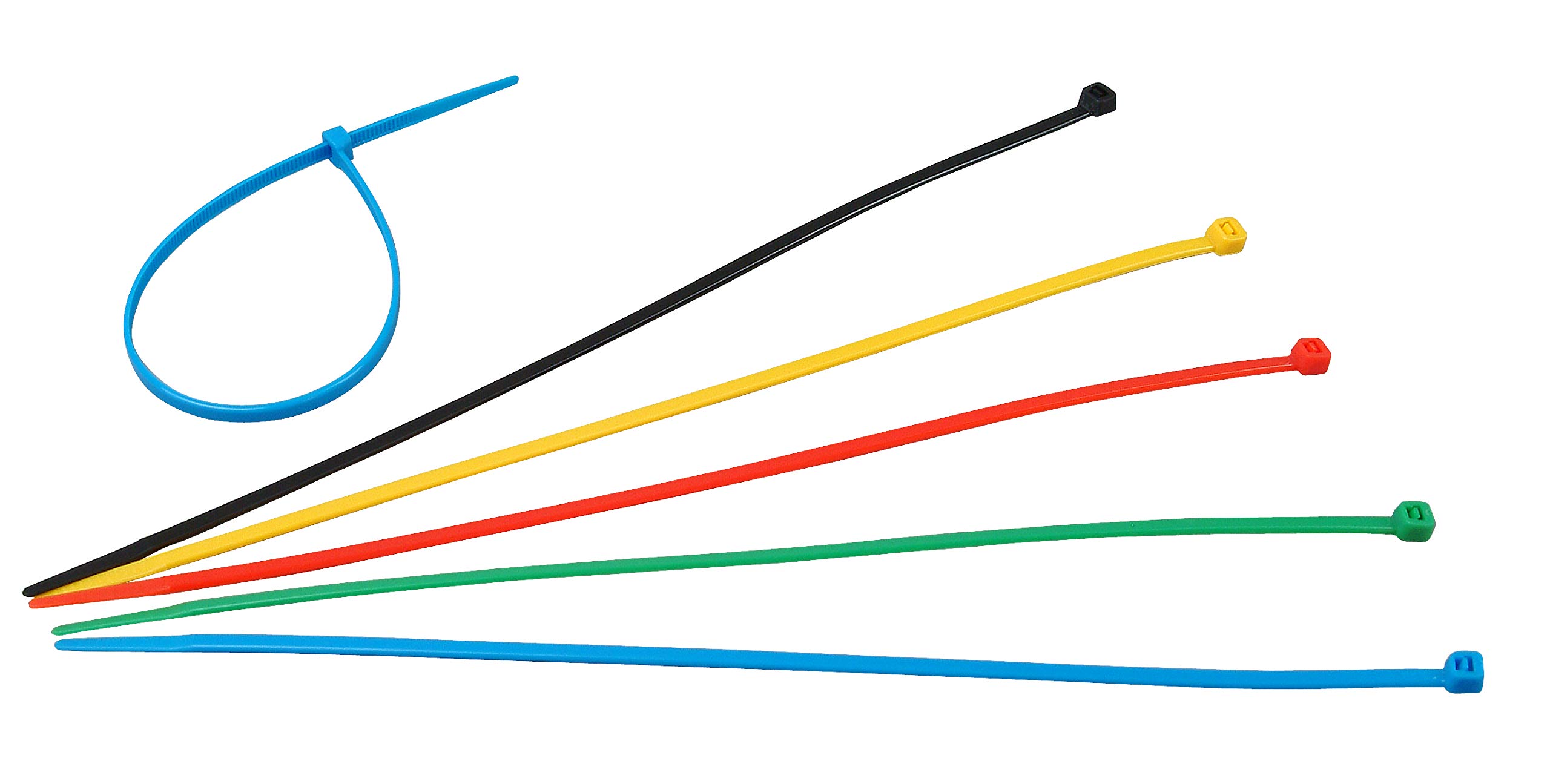 Kopp 324604092 Cable Ties 300 x 4.8 mm 50 Items Each 10 Pieces Blue/Red/Yellow/Green/Black