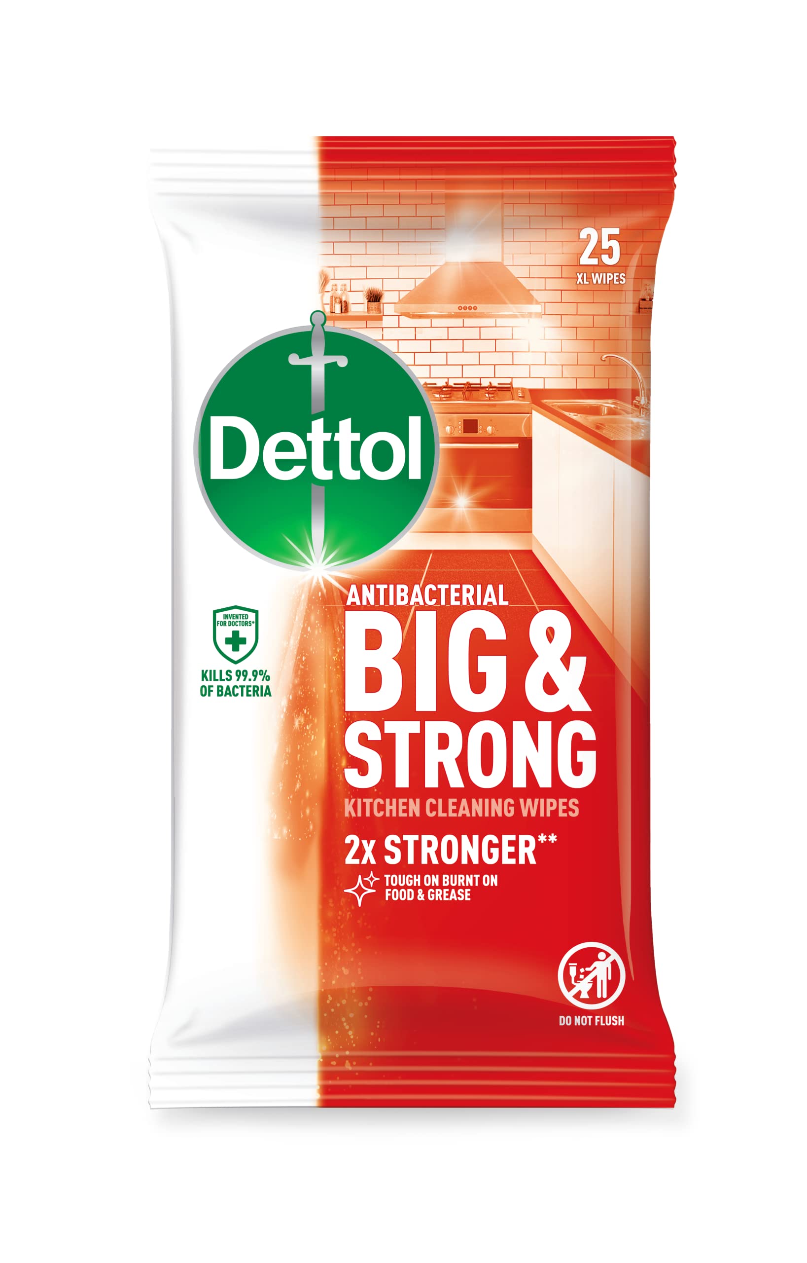 Dettol Big & Strong Kitchen Surface Cleaning Wipes 25s