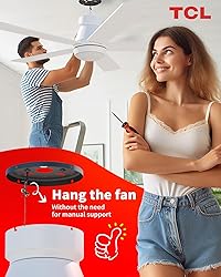 TCL 52" White Ceiling Fan with Light and