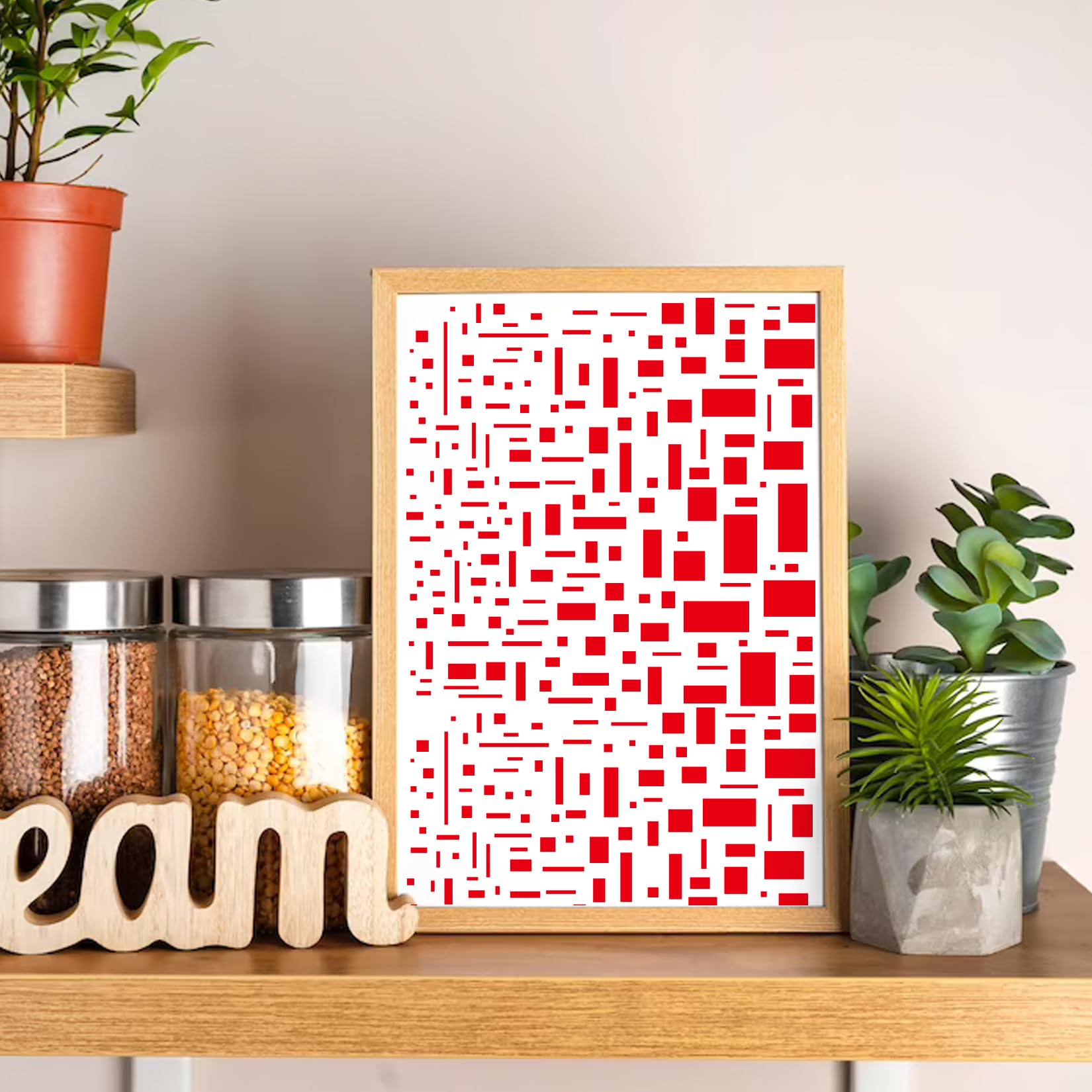 Cubist Stencils for Crafts Reusable 6 X 6 Inch Texture Mixed Media Burlap Art Painting on Wood Wall Canvas Brick Layered Pattern Paint Art Stencils for Card Making (16pcs Cubist)