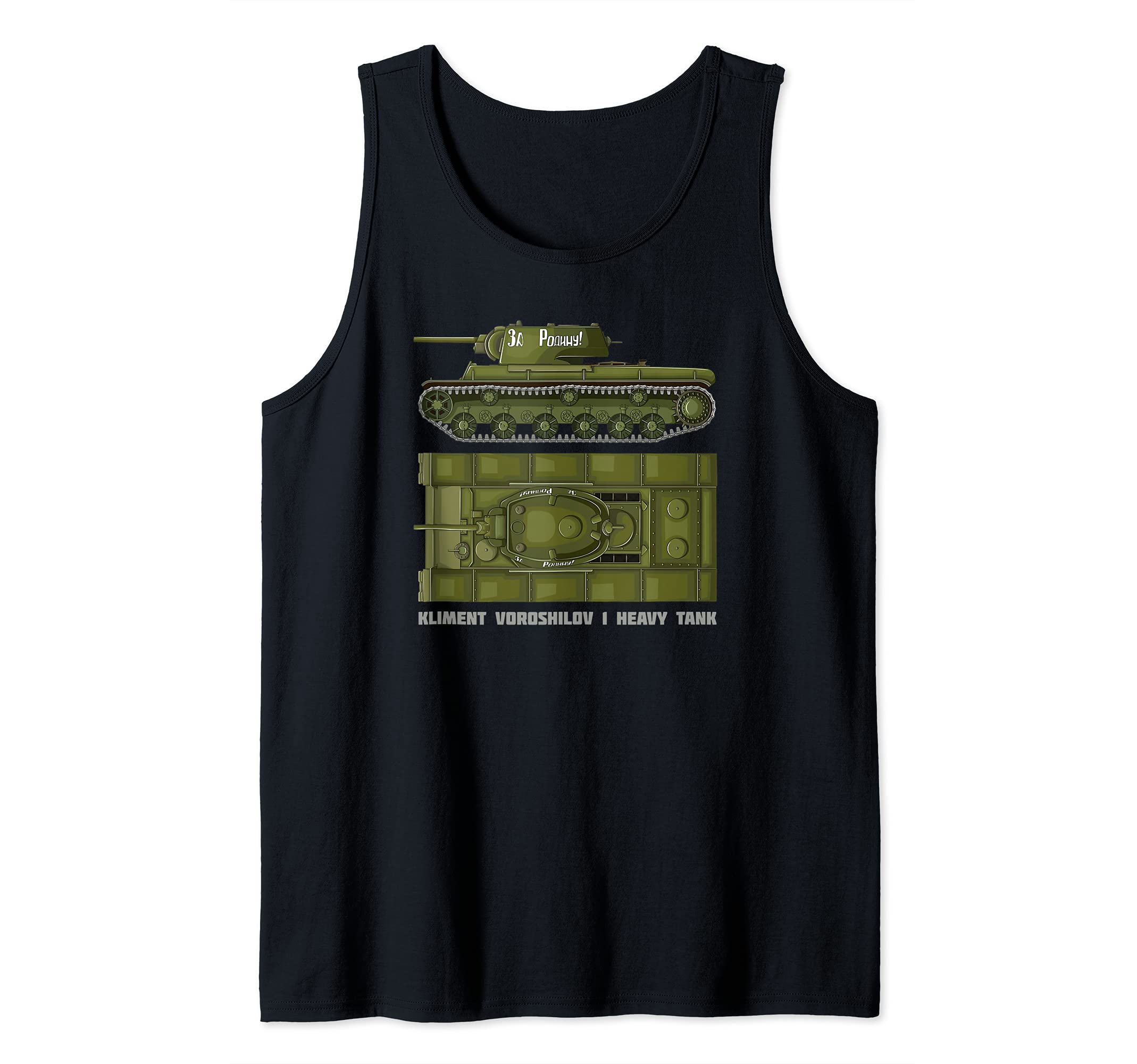 KV-1 Russian WW2 Tank Diagram Tank Top