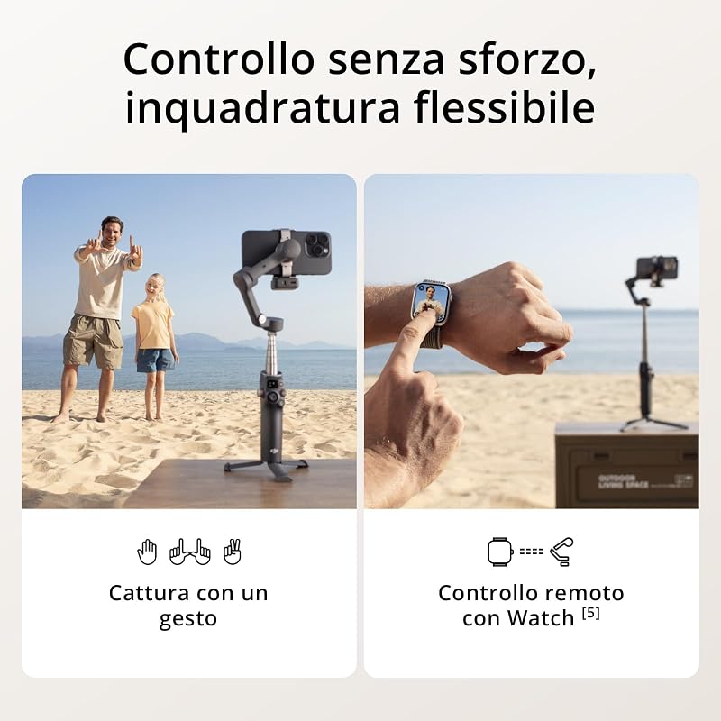 Osmo Mobile 7P Stabilizzatore per iPhone, Android, Tracciamento nativo