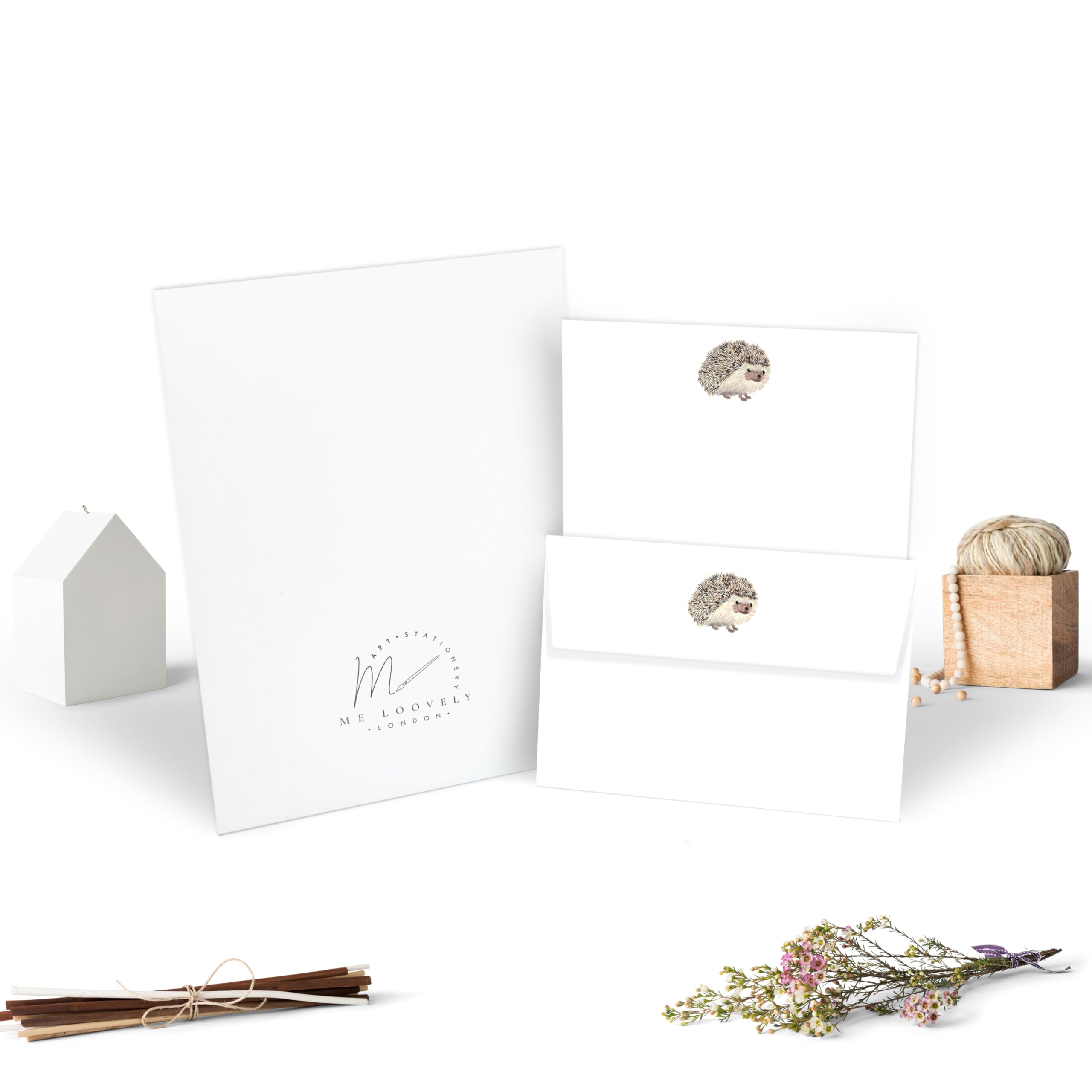 Me Loovely Hedgehog Letter Writing Papers with Envelopes Stationery Writing Supplies A5 Size Paper Set for Office Home & School | Christmas Gifts (10 Letters and 10 Envelopes with Gift Envelope)