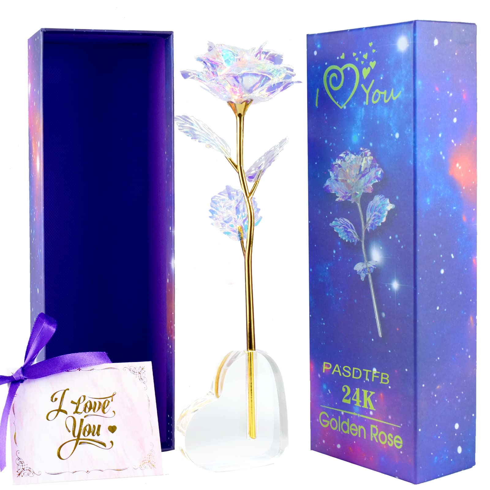 Mothers Day Eternal Rose Gifts for Mum Birthday Gifts for Women Crystal Rose Flowers Presents for Mum Galaxy Forever Rose with Stand Gifts for Women Grandma Nan Mother in Law Girlfriend Anniversary