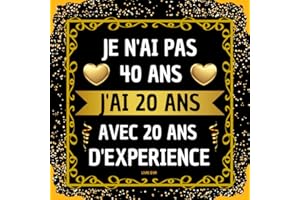 Livre d'or 40 ans: Cadeau & deco anniversaire 40 ans | à compléter de messages et photos | Pour femme homme