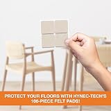 Hynec Technologies Felt Furniture Pads 106 Pcs 7 Sizes Beige Floor Protectors view 5