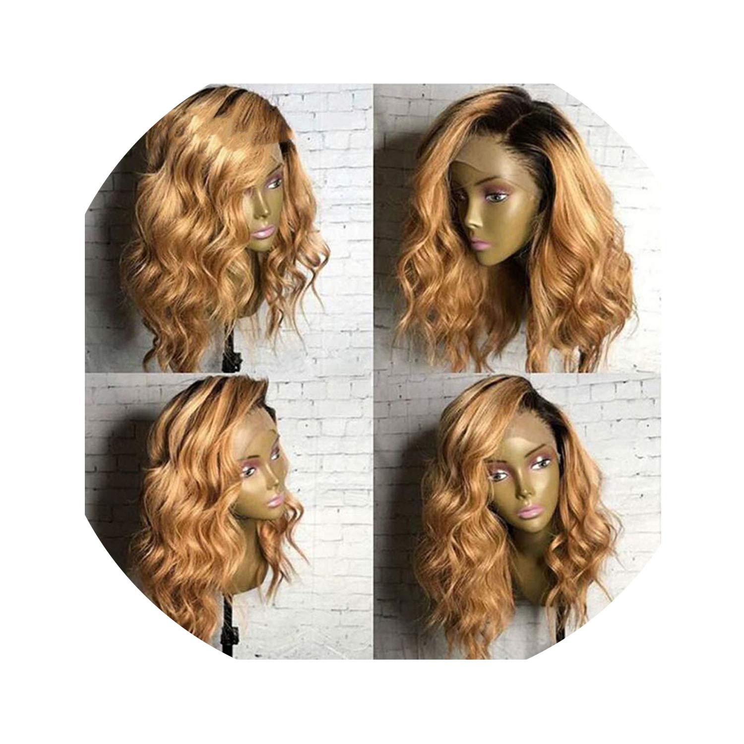 Amazon Com Ombre Color T1b 27 Blonde Lace Front Human Hair Wigs