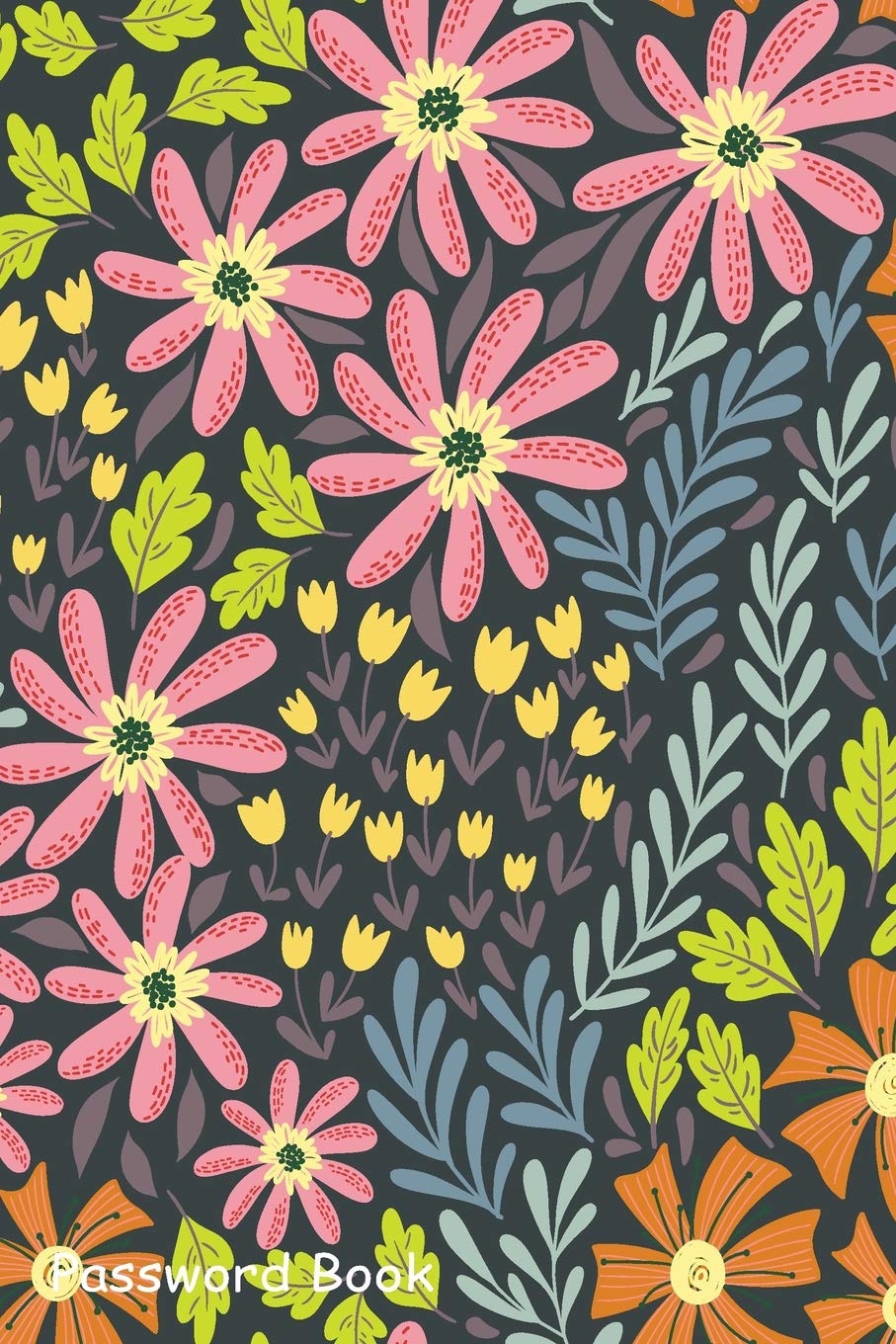 Password Book: Include Alphabetical Index With Simple Wild Flowers
