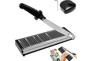 Kandishiex 12-Inch Heavy Duty Guillotine Paper Cutter, Small Paper Trimmer, 8-10 Sheet Capacity, Precision Slicer for Craftin