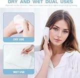 Rouceyxin Cotton Facial Dry Wipes 100 Count Multi-Purpose Face Towels view 2