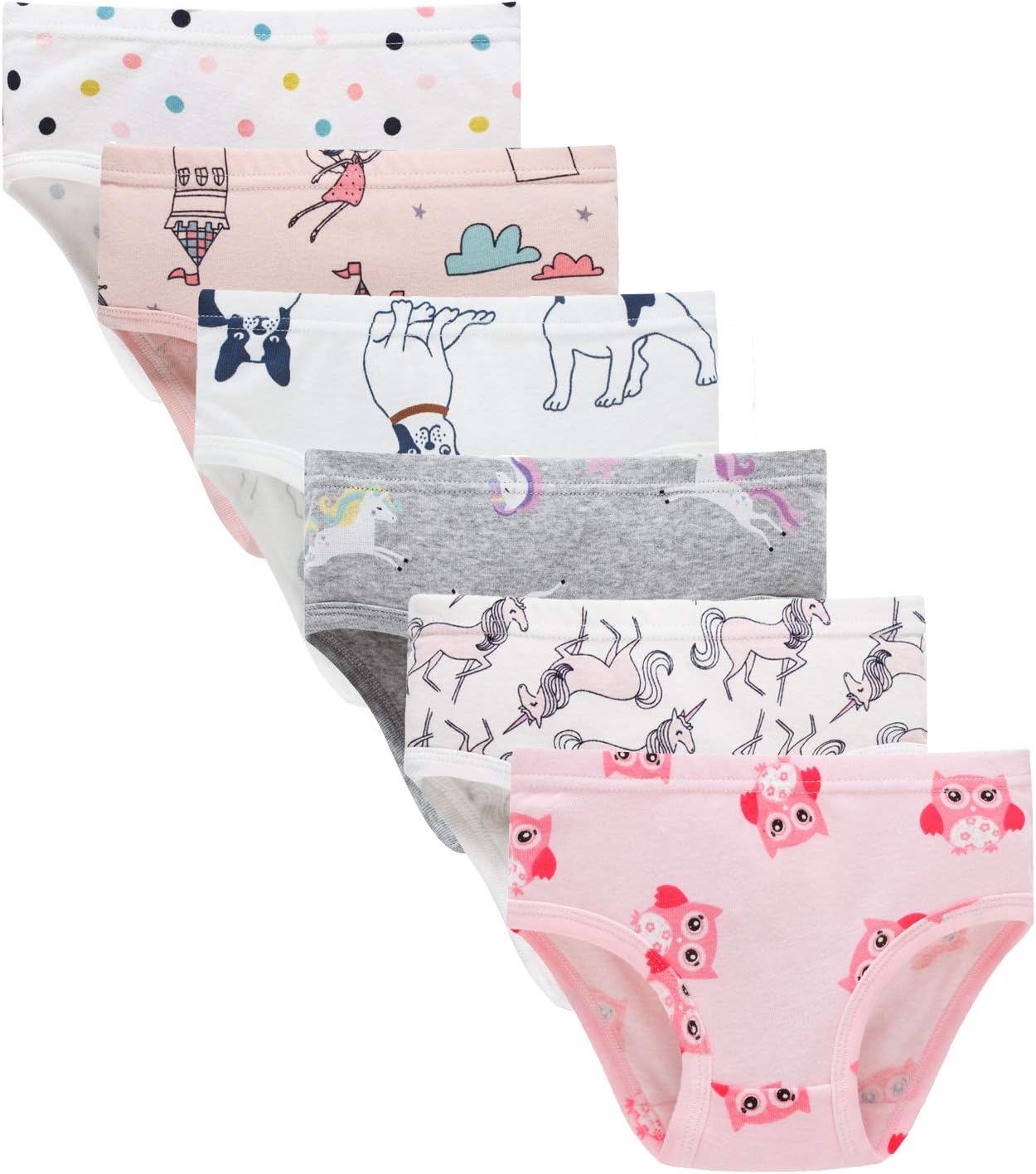 Hahan Baby Soft Cotton Panties Cotton Little Girls Underwear Toddler Briefs