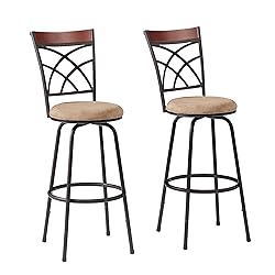 VECELO Barstools, Adjustable Counter Stools, Steel
