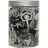 Swytaris 45-50 pcs Gothic Mystery Jewelry Jar, Surprise Jewelry Set for Woman Includes Necklaces, Earrings, Rings, Bracelets and Hair Clips, Unique Anniversary Birthday Friendship, Goth Gift for Her