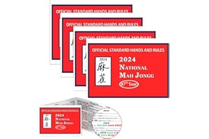 TUSIIPAW 2024 Mahjong Cards, National 2024 Mahjong Cards Large Print - Mah Jongg Cards - Official Hands and Rules - 4 Pcs
