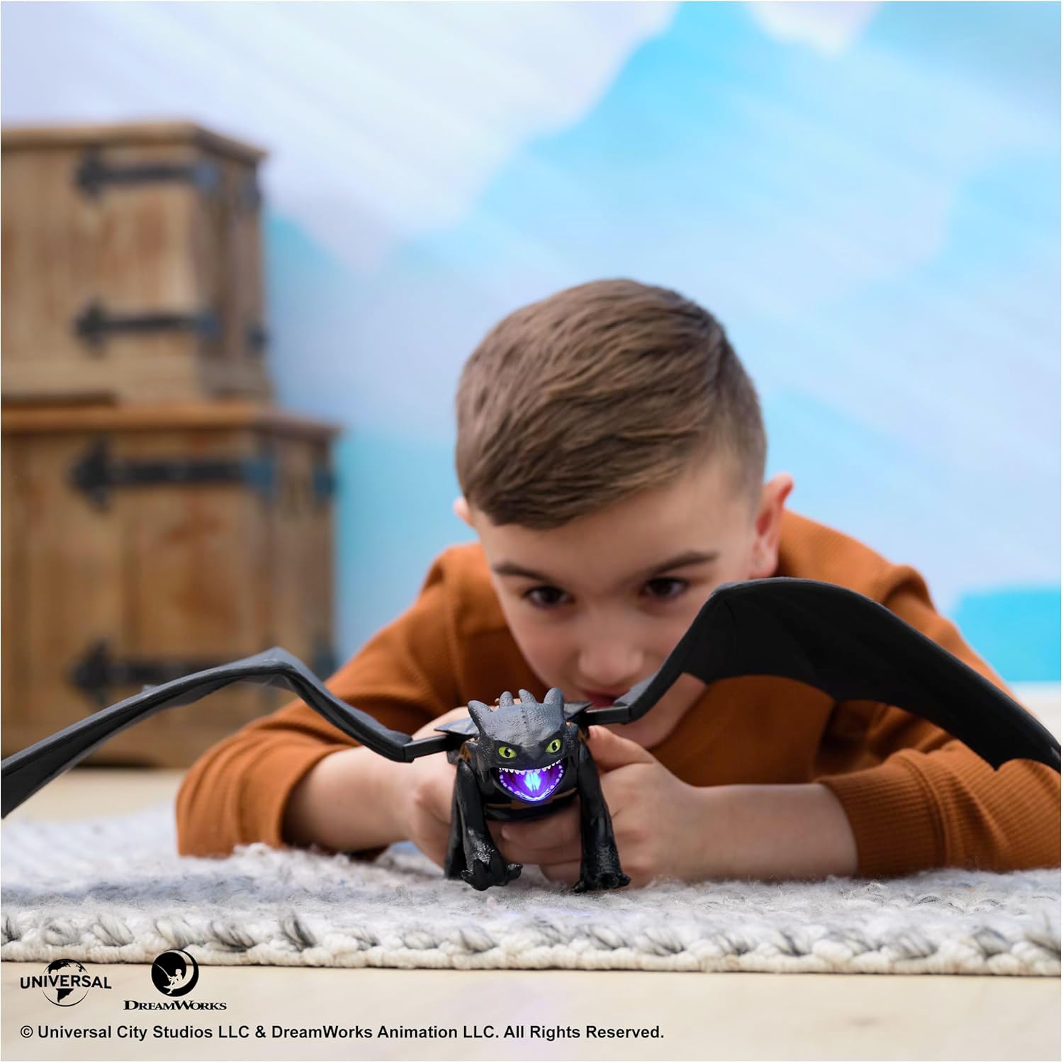 Dreamworks Dragons, How to Train Your Dragon, Ultimate Plasma Blast Toothless, 25” Wings with Lights & Sounds Action Figure, Kids Toys for Boys Ages 4 and up