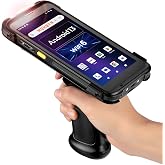 MUNBYN IPDA101P Upgraded Android 13 Barcode Scanner with Handle Grip, Wi-Fi 6 Handheld Mobile Computer PDA 5.5" Screen, Work with Zebra SE4710 Scanner Engine, GPS 1D/2D Inventory Scanner