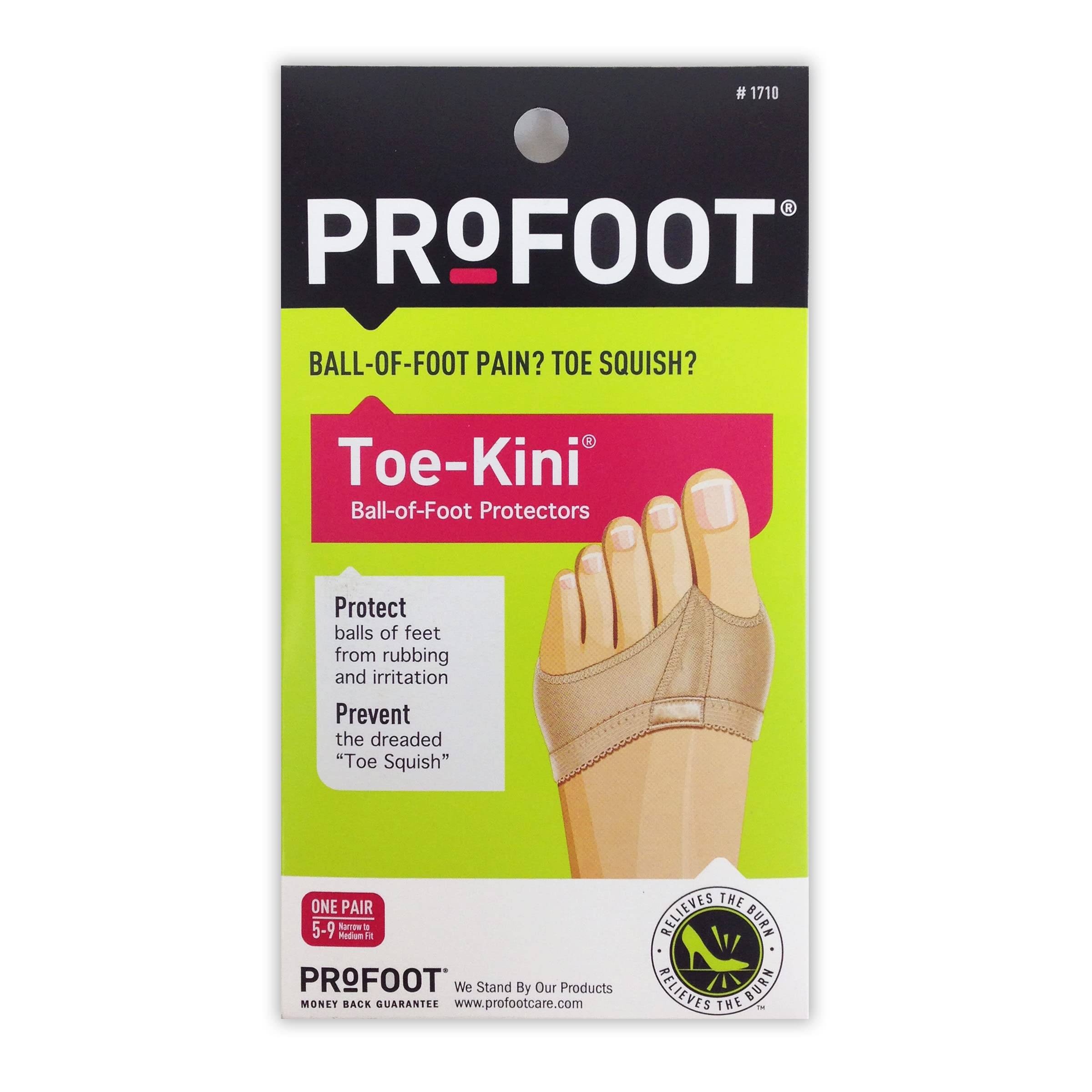 Profoot Toe-Kini Ball of Foot Protectors, Pack of 2