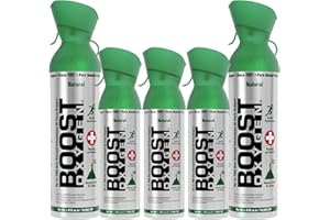 Boost Oxygen Large Natural 10L Canister (2 Pack) & Medium Natural 5L Canister (3 Pack) Bundle