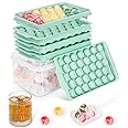 Optish 3 Pack Ice Trays for Freezer, 99 PCS Ice Cube Tray with Lid and Bin, Round Ice Cube Trays for Freezer, Circle Ice Cube Tray for Chilling Drinks