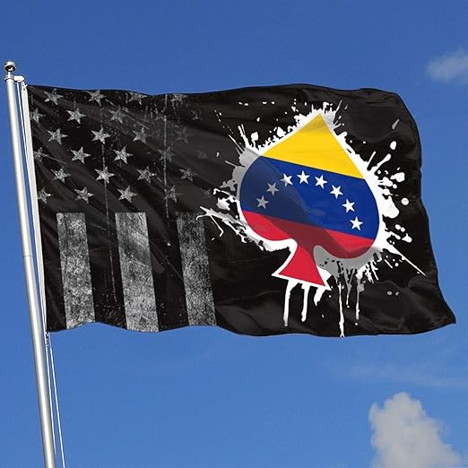 Oaqueen Venezuela Flag Spades Ace Poker Breeze Flag 3 X 5 100