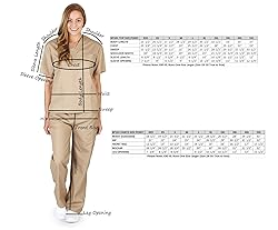 M&M SCRUBS Women Scrub Set Medical Scrub Top and