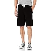 Southpole Mens Basic Cotton Fleece & Jersey Shorts, Inseam 10", Drawstring