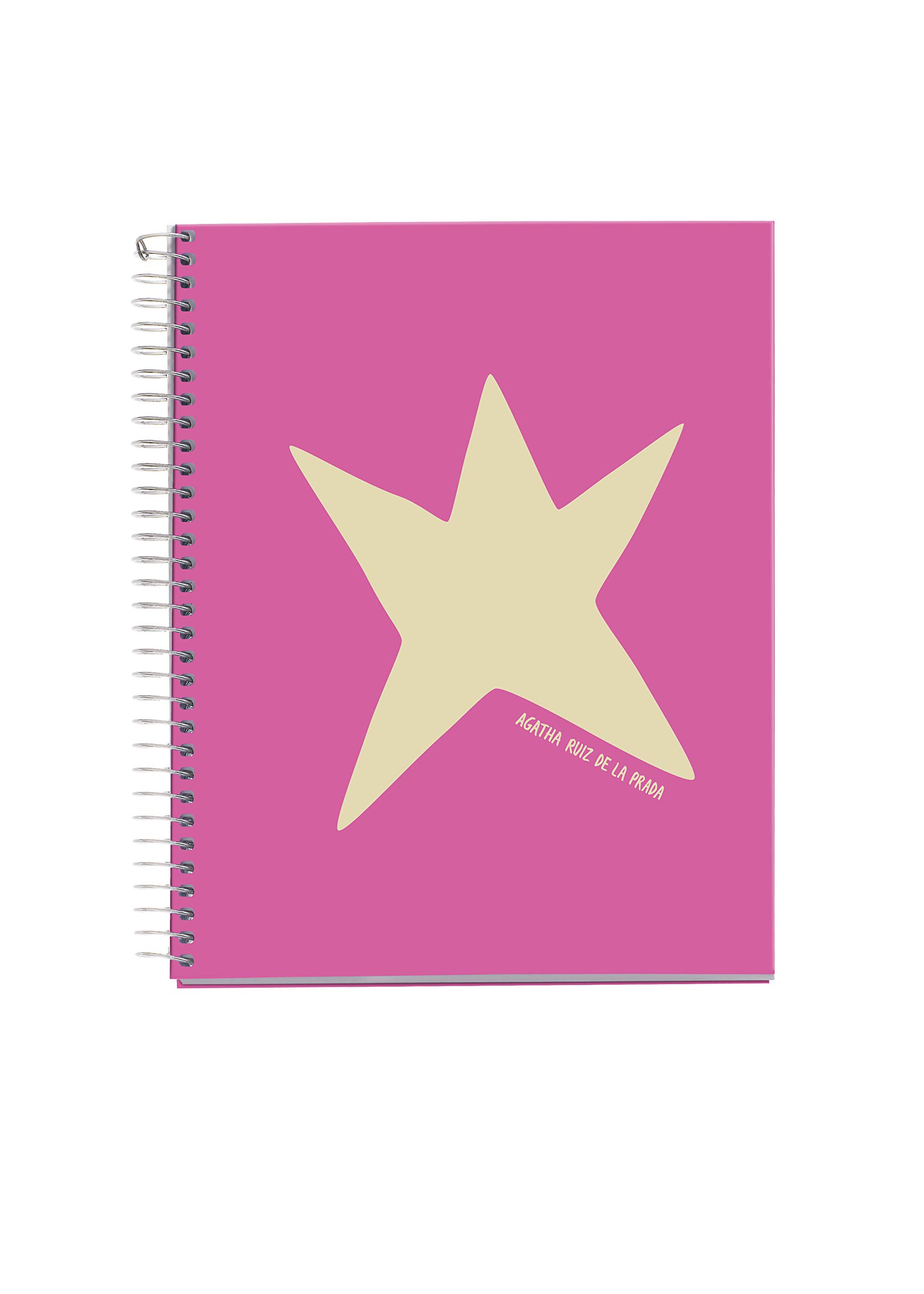 Miquelrius Agatha Ruiz DE LA Prada โ Notebook Sparkle โ Hard Cover Lined Cardboard, A5, 4 Coloured Stripes, 80 Sheets of 70 g, 2 Drills