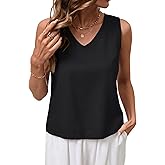 LOMON Womens Linen Tank Top V Neck Tank Tops Sleeveless Cute Spring Summer Tops for Women 2026 Beach Vacation Outfits (XS-XL)