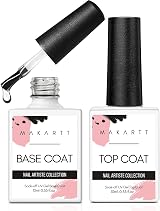 Makartt No Wipe Base and Top Coat Kit 2x10ml Gel Nail Polish Set