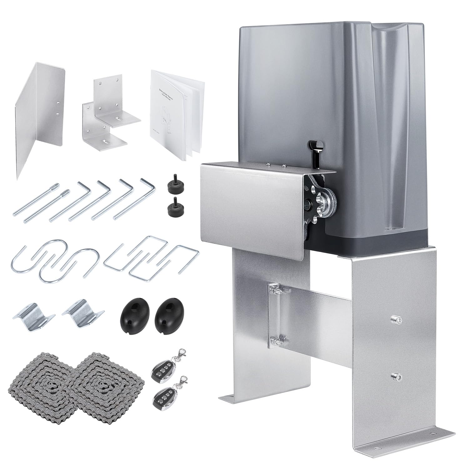 Photo 1 of ***PARTS ONLY***CO-Z 1800 lb Automatic Sliding Gate Opener with 2 Remote Controls, Electric Rolling Driveway Slide Gate Motor, Complete Gate Operator Hardware Security System Kit for Sliding Gate Up to 40 Feet