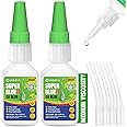 Medium CA Glue, 30g x 2 PCs Premium Cyanoacrylate Super Glue Quick Fix 150 CPS Viscosity Adhesive for Woodturning, Pen Turning, Hobby Models, Lapidary, Acrylic, Nails&More