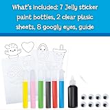 Galt Jelly Stickers Craft Kit Kids Sticker Paint Set 7 Bottles 2 Sheets view 4