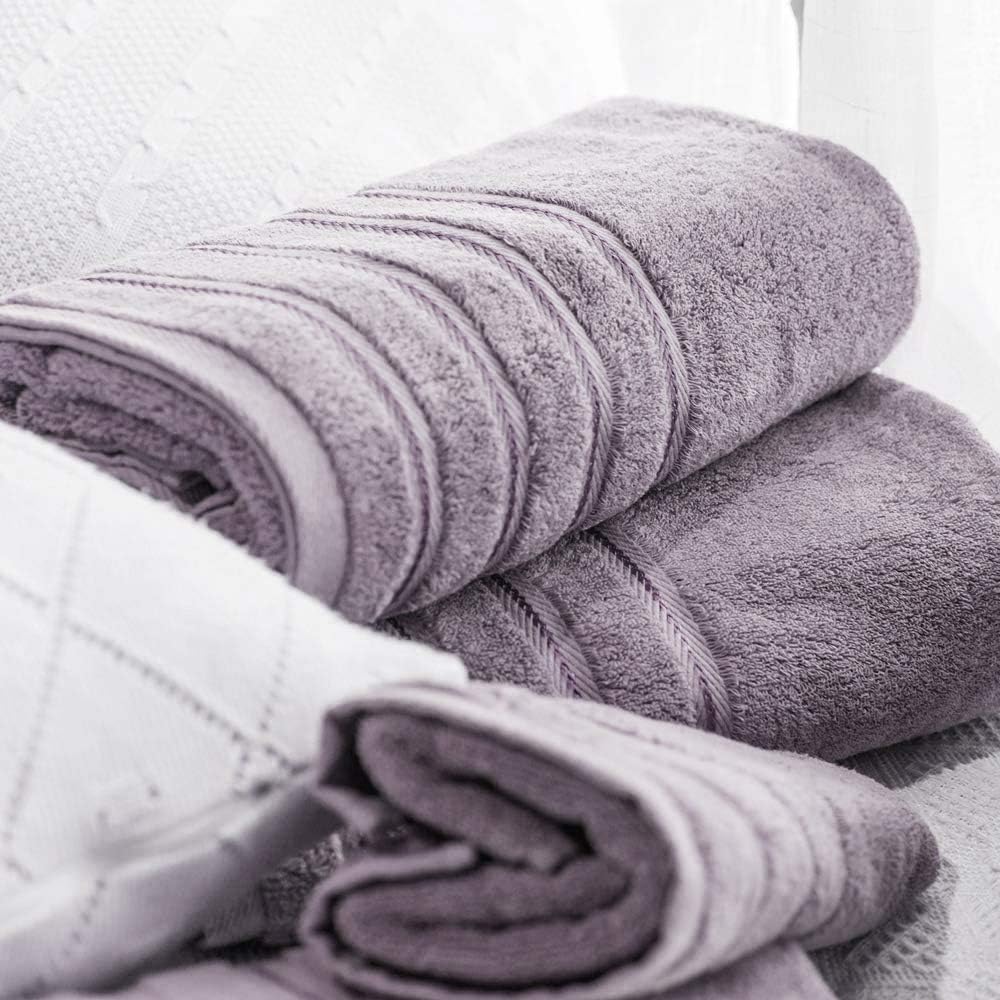 Luxury Turkish Towels Bathroom Sets Clearance 6 Piece Bath Towel Set  2 Bath Towels, 2 Hand Towels, 2 Washcloths, Super Soft Highly Absorbent Grey: Kitchen & Dining