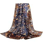 ANDANTINO 100% Silk Scarf 43" Large Square Lightweight Headscarf& Shawl–Women Hair Wraps-With Gift Packed