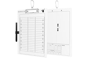 HIGHRAZON Football Coaches Clipboard, White Double-Sided Dry Erase Coach Clipboard, Football Whiteboard for Coaches, Lineup White Board with Marker for Coaches Gift