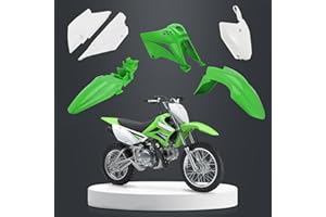 CHANGCHENG Dirt Bike Plastic Kits for KLX110 Rear Fender + Front Fender + Side Cover + Fuel Tank Cover + Number Plate Fairing Body Set for KLX 110/KLX 110L 2010-2025
