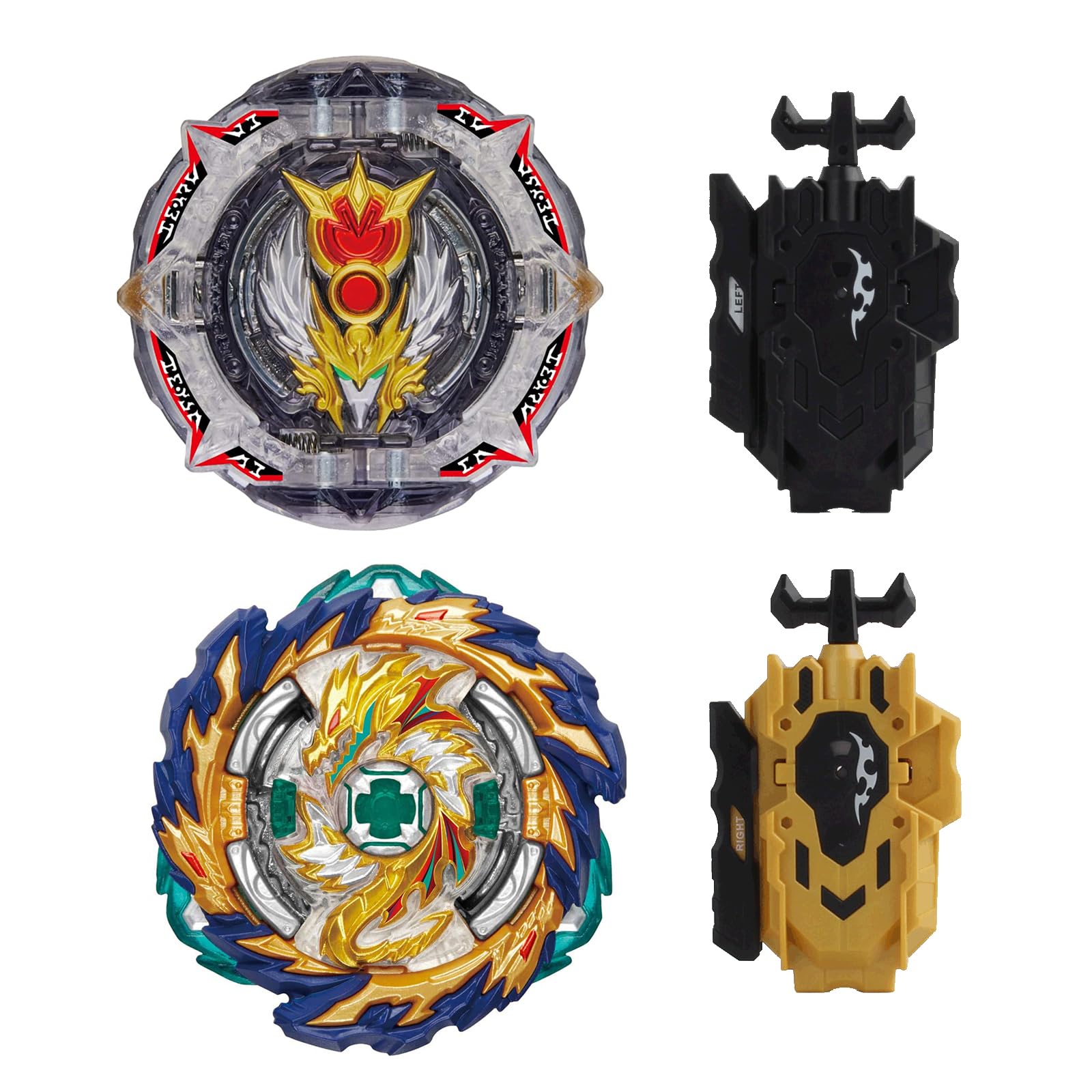 Wotean Gyroscope Turbo 4D Arena Metal Fusion Battle Spinner Kit with Battle Launcher, Gift Set (167+192)
