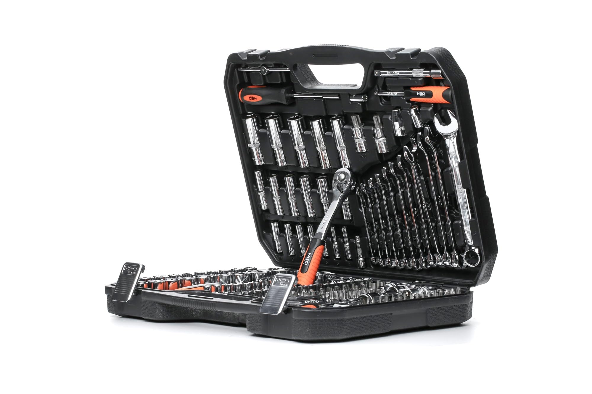 Neo + – Neo Heavy Duty Ratchet Socket Set 1.27 cm, 0.64 cm, 0.95 cm 219 Pieces (Neo 08 – 671)