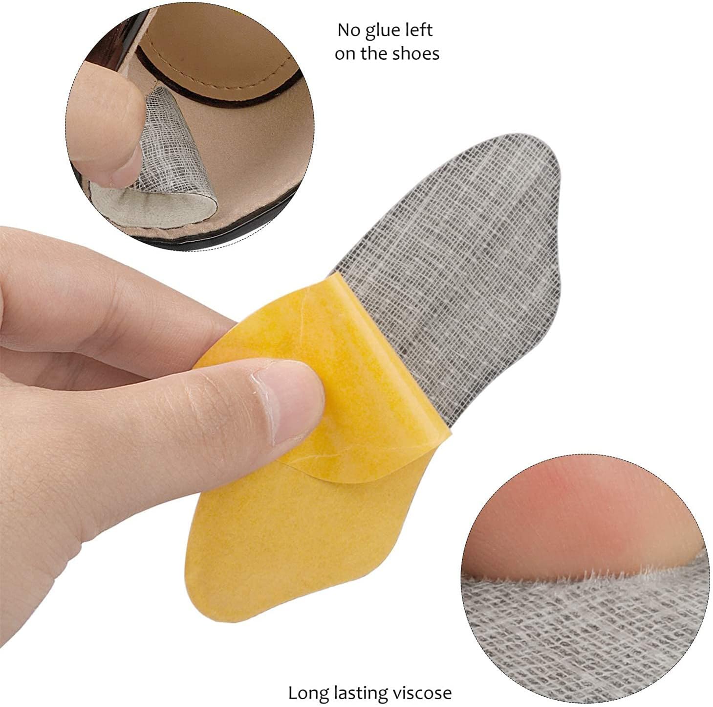 Heel Grips Liner Cushions Inserts for Loose Shoes, Heel Pads Snugs for Shoe Too Big Men Women, Filler Improved Shoe Fit and Comfort, Stop Heel Slip and Blister (4 Pairs) (Pale Apricot+Black)