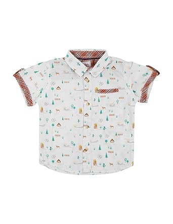 Baby Boys Plain Regular Fit Cotton Shirt