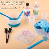 Suzzam Silicone Measuring Cups Resin Kit 600ml 100ml Spatula Sticks Gloves view 7