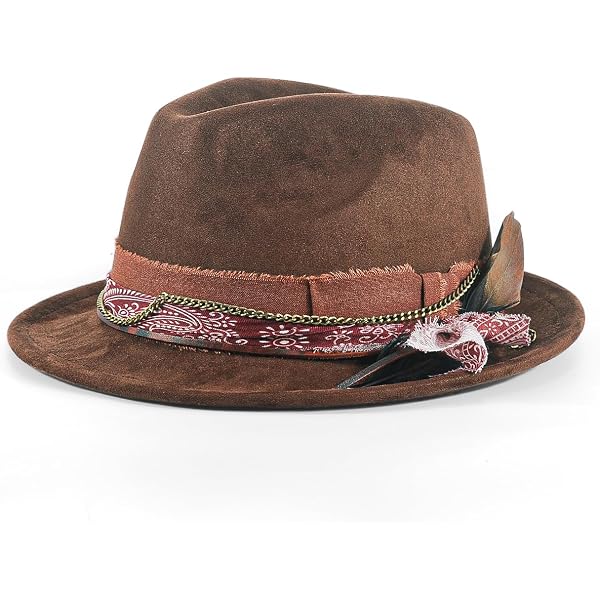 Fall/winter Felt Fedora Hats - Brown with pearls and ribbon il_fullxfull.3471298216_ln6b.jpg main image 4