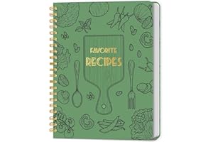 LuBudingJoy Blank Recipe Book to Write in Your Own Recipes, Full Page Sprial Hardcover Personal Recipe Organise, Recipe Journ