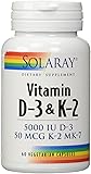 Vitamin D-3 & K-2 Solaray 60 VCaps
