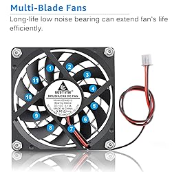 GDSTIME Radiator 80mm x 80mm x 10mm 12V Brushless