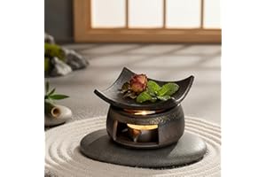 Cedar and Zen Herb Burner,Ceramic Burner for Herbs,Ceramic Aromatherapy Stove Essential Oil B-urner,Oil Burners for Essential