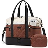 LOVEVOOK Travel Duffle Bag, Lightweight Weekender Bags for Women with Shoe Compartment, 40L Puffer Gym Bag Personal Item Travel Bag, Carry On Overnight Bags and Hospital Bag for Labor and Delivery